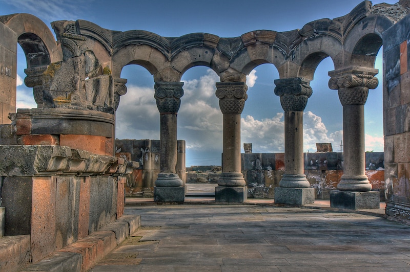 Photo: Ruins of Zvartnots Cathedral, Armenia