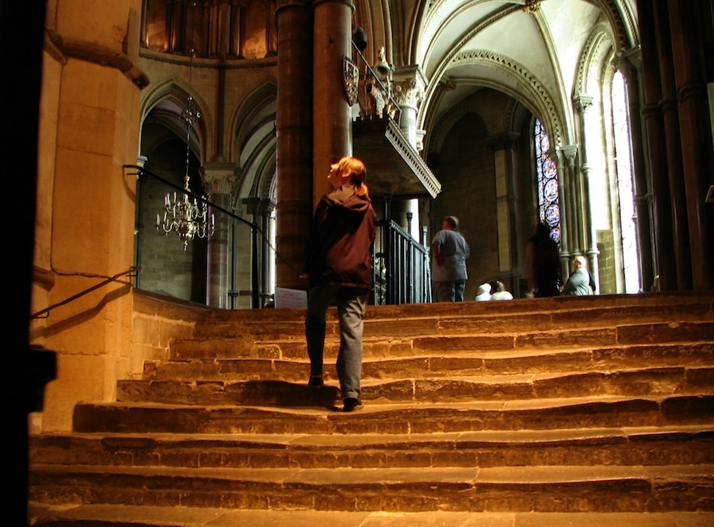 Photo: Canterbury pilgrim steps, by Richard Nuckolls