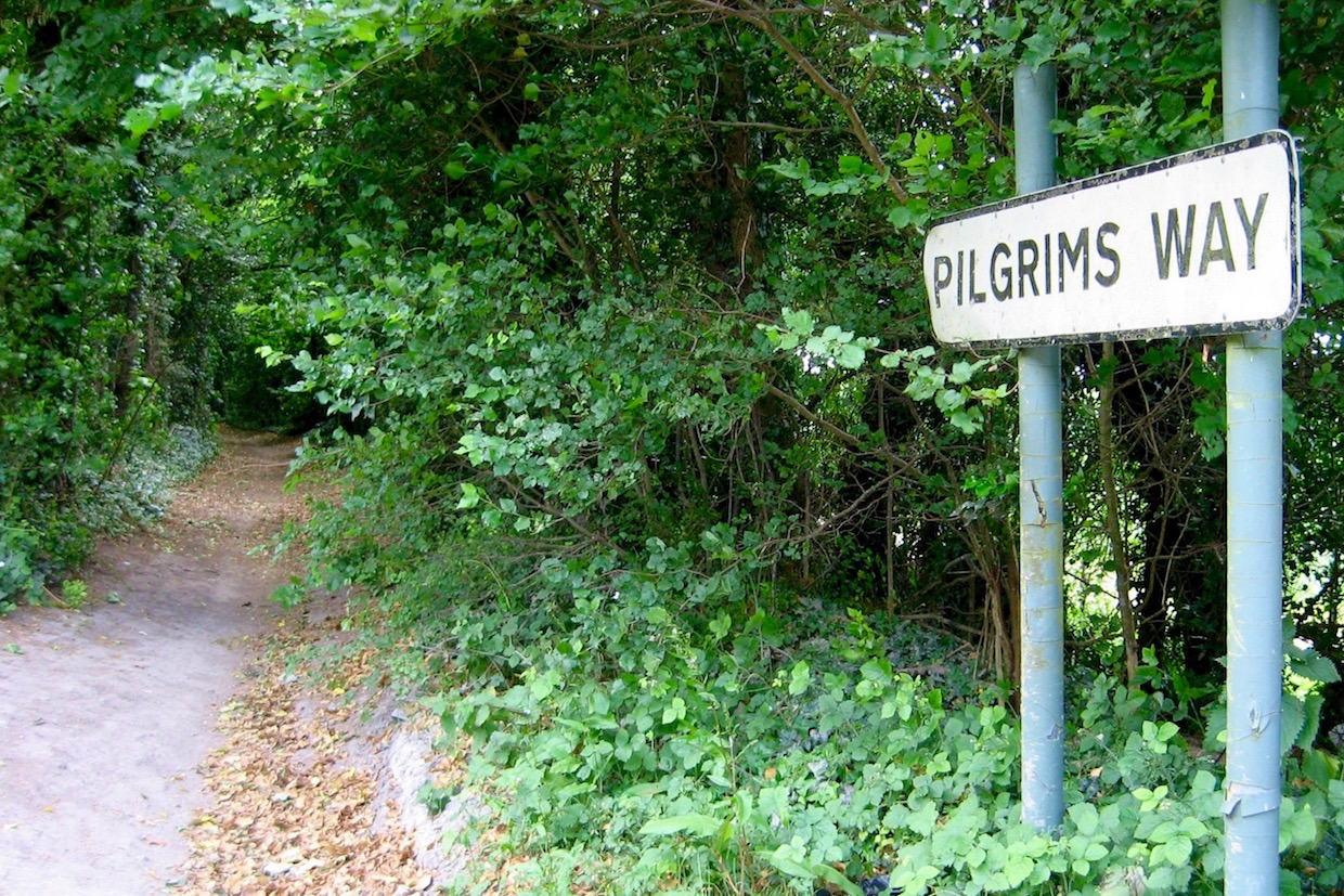 Photograph: Pilgrims Way signpost by TP Holland
